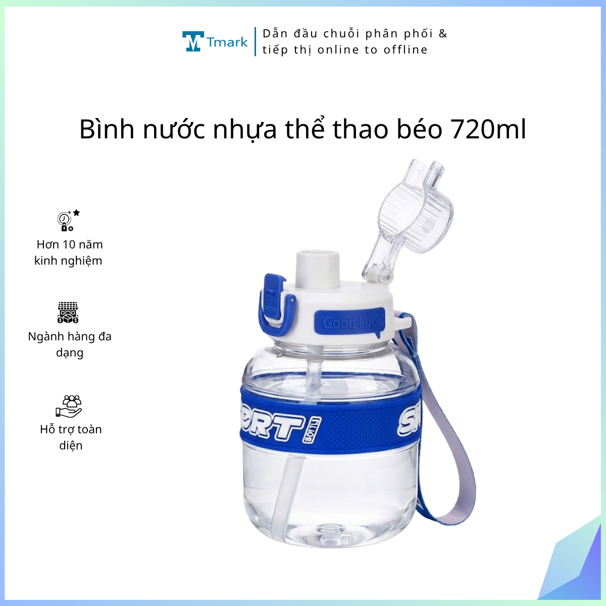 Bình nước nhựa thể thao béo 720ml (Kiện 60 cái)