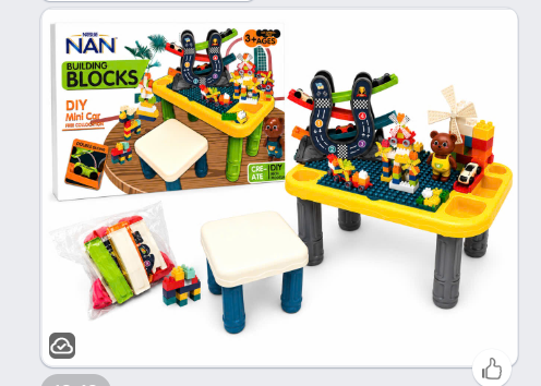 Bộ bàn lắp ráp kèm ghế (Kiện 9 bộ) 2
