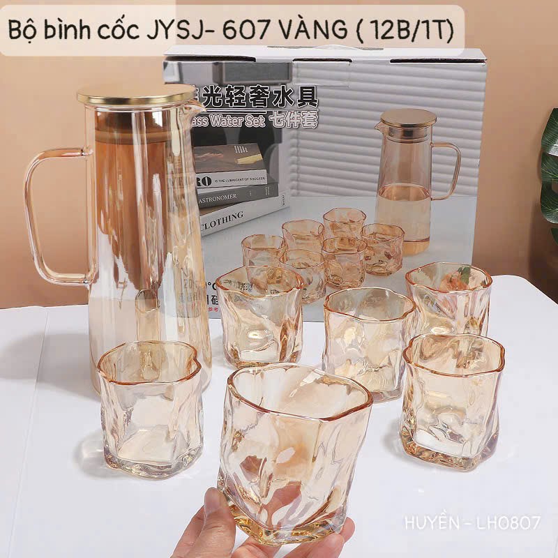 Bộ bình cốc JYSJ -607 vàng/xám ( kiện 12 bộ ) ( hàng nguyên kiện) 2