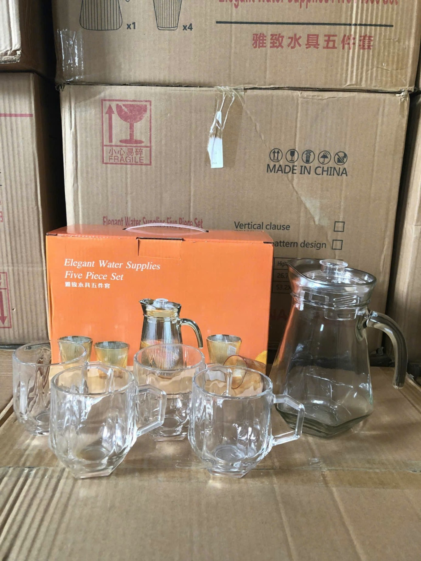 Bộ bình cốc vân trơn ( Kiện 100 bộ) 2