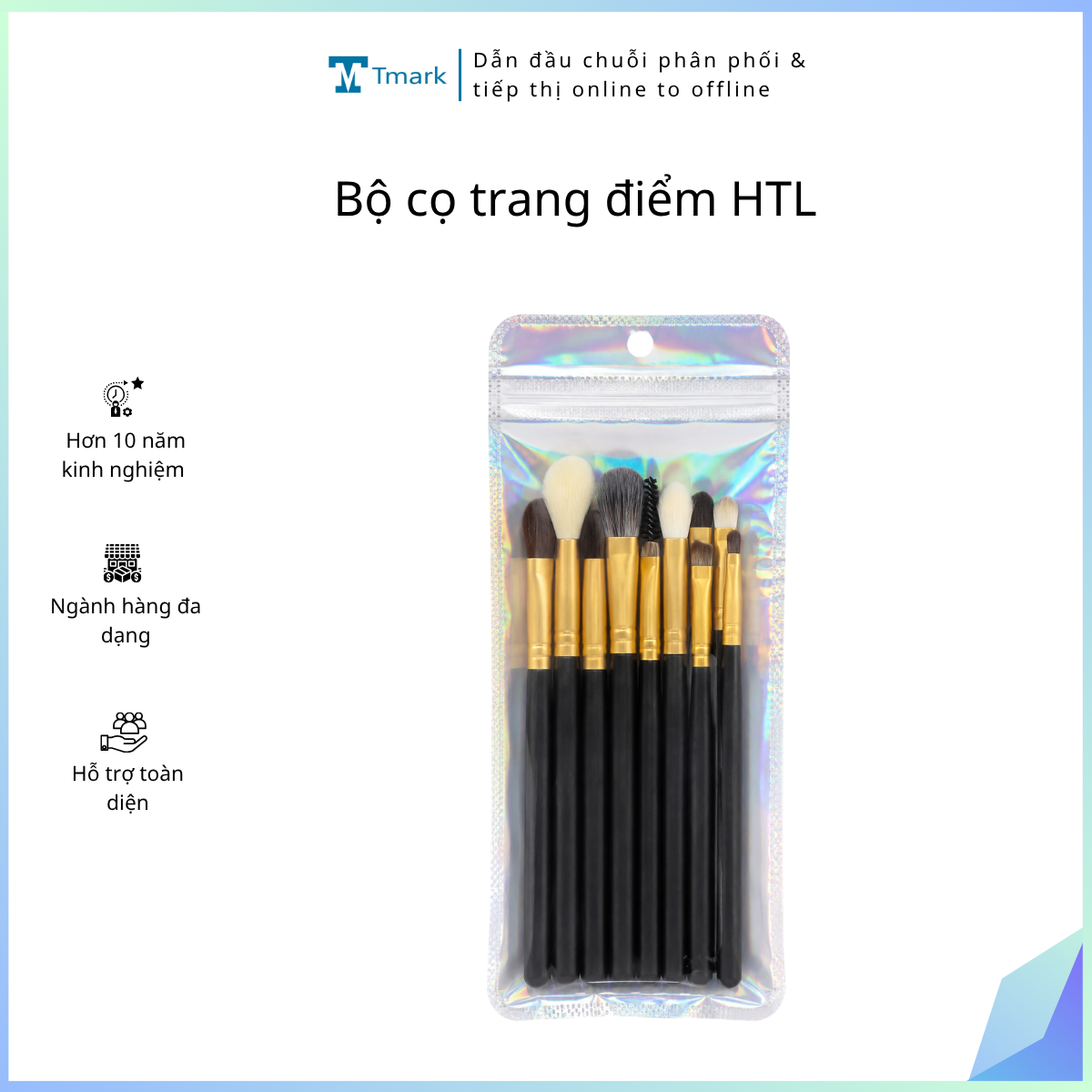 Bộ cọ trang điểm HTL (Kiện 1000 bộ)