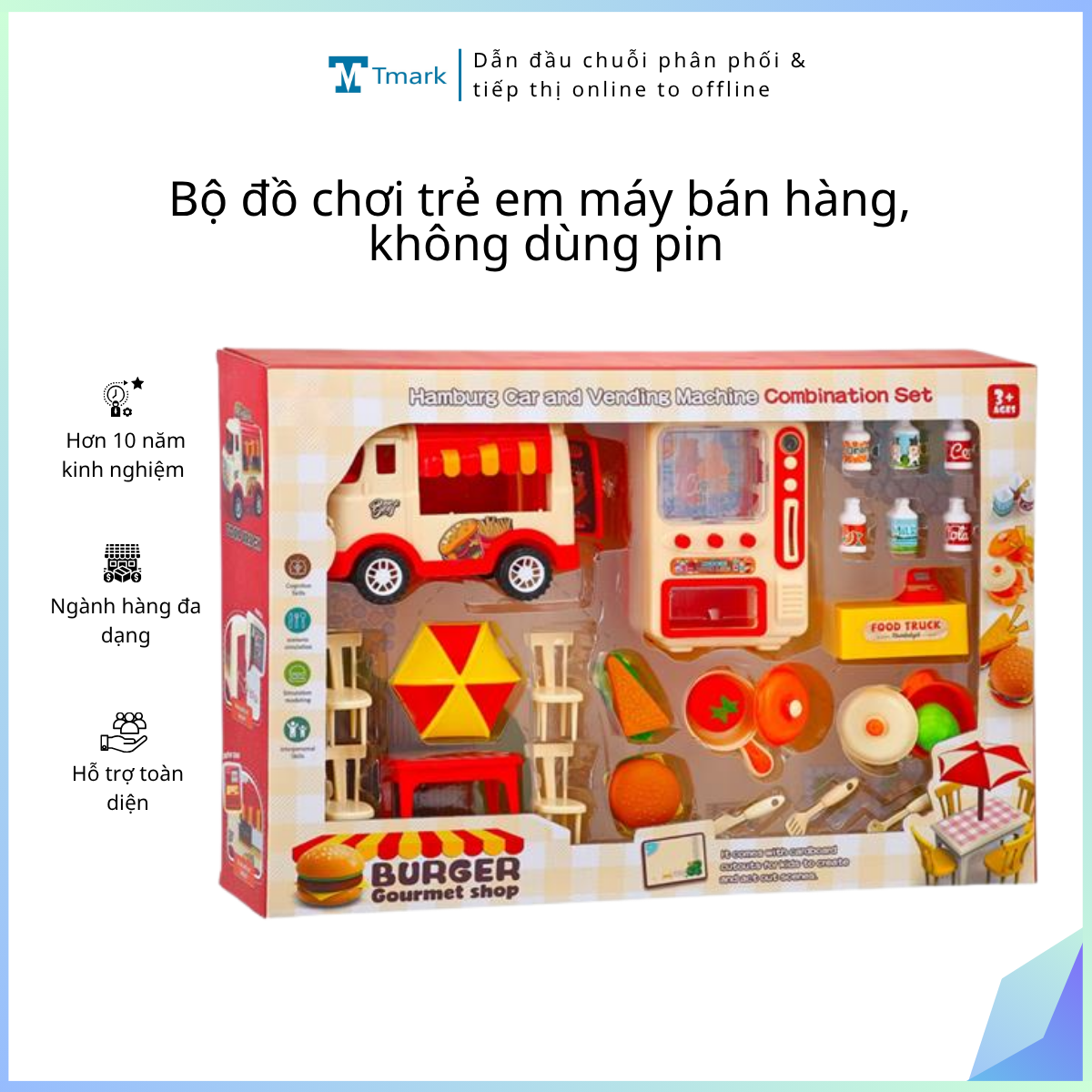 Bộ đồ chơi trẻ em máy bán hàng, không dùng pin,kt(22*18)cm(+/-10%), gồm 10-15 chi tiết/bộ, chất liệu bằng nhựa , model: 096-32, mới 100% (NSX GUANGXI BANG YOU TRADE CO.,LTD)