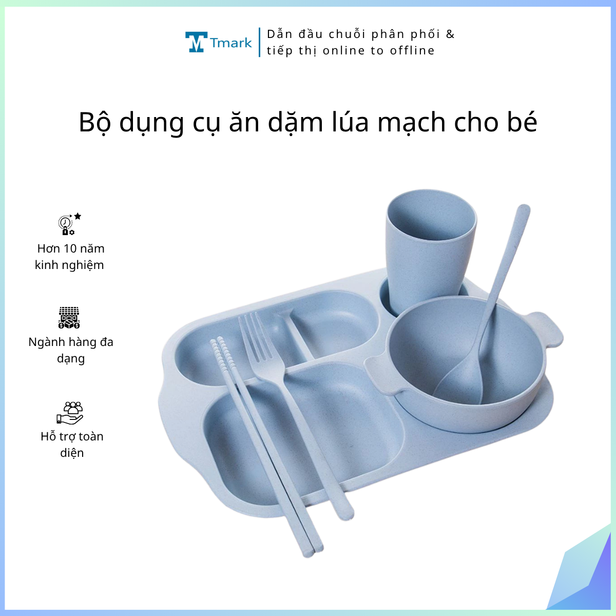 Bộ dụng cụ ăn dặm lúa mạch cho bé (kiện 48 bộ)
