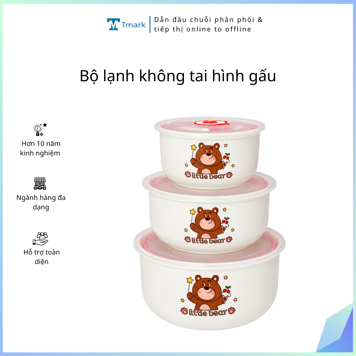 Bộ lạnh không tai hình gấu ( Kiện 28 bộ) ( hàng nguyên kiện)