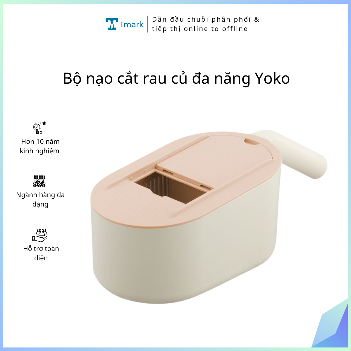 Bộ nạo cắt rau củ đa năng Yoko - Xanh whisper (Kiện 16 bộ)