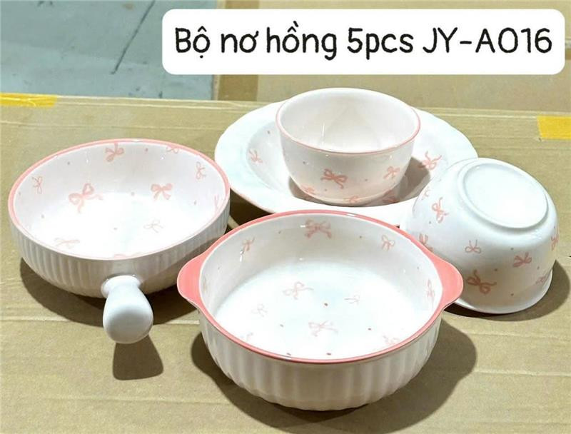 Bộ nơ hồng 5pcs JY-A016 ( kiện 10 bộ) 2