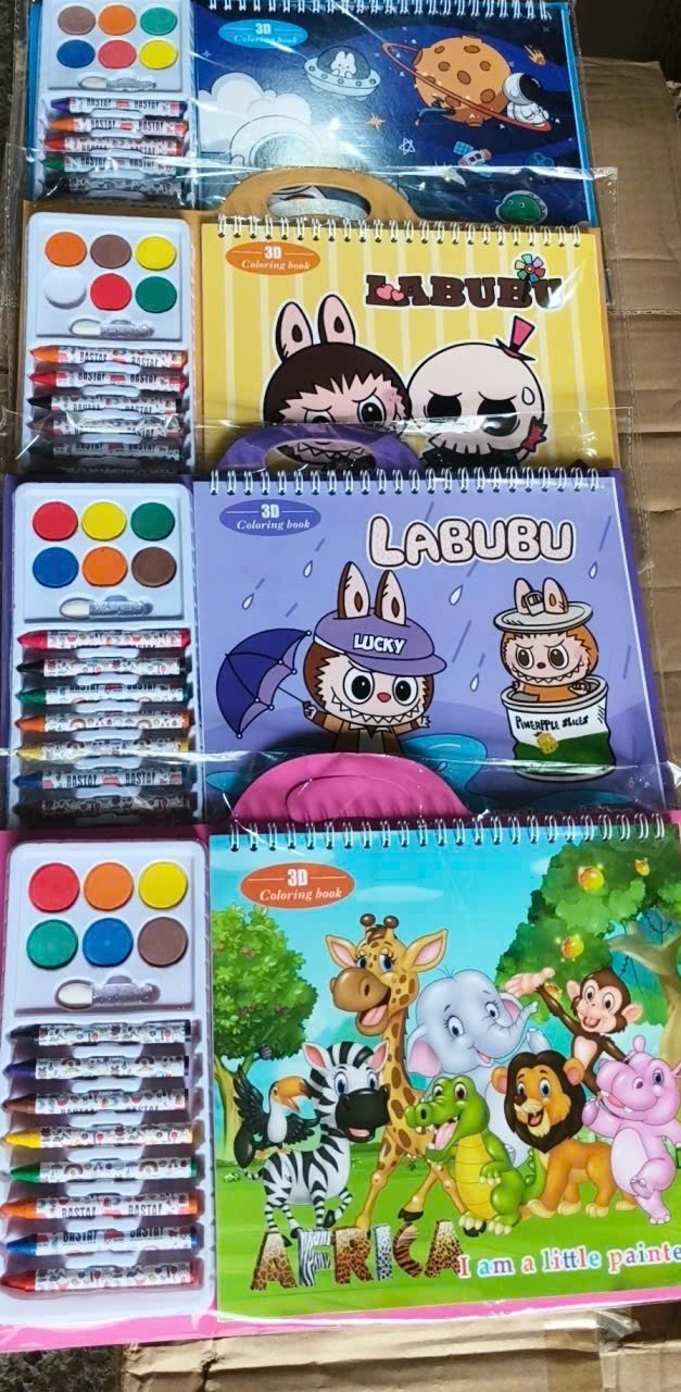 Bộ tô màu tranh hoạt hình cho bé (Kiện 100 cái) 3