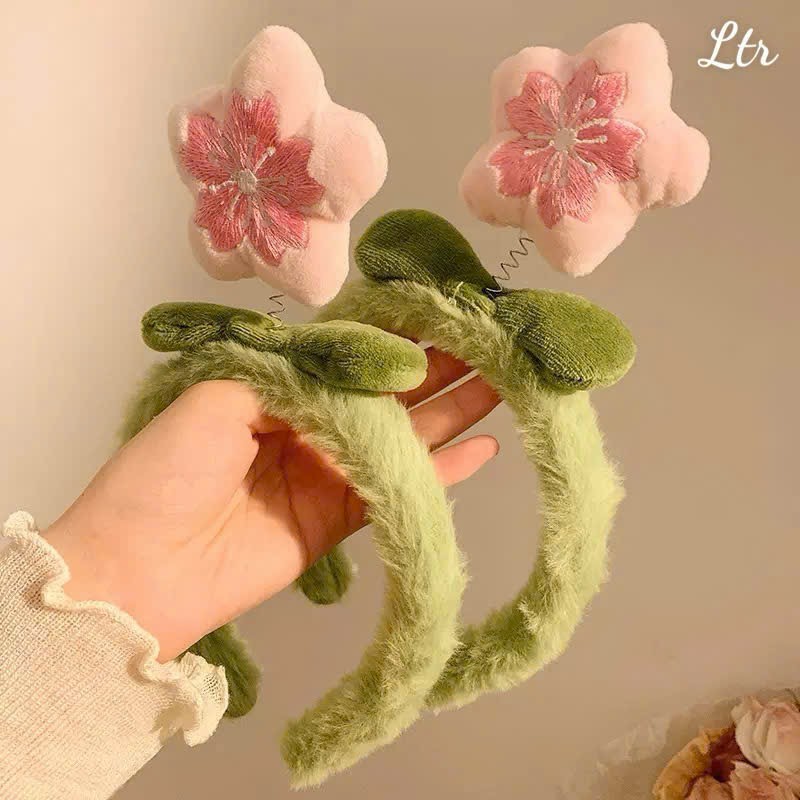 Bờm tóc lò xò gắn hoa (Kiện 20 cái) 2