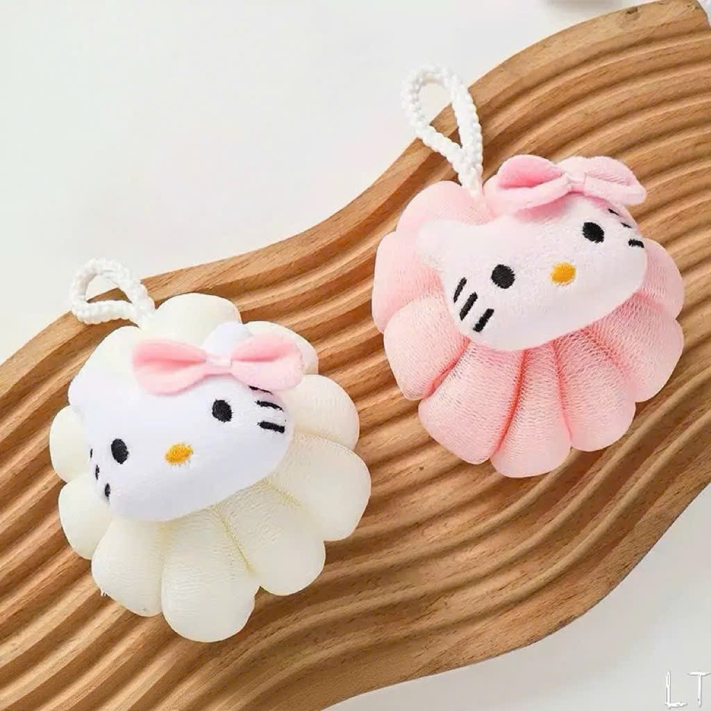 Bông tắm hình mèo kitty (Kiện 60 cái) 2