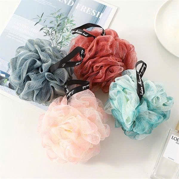 Bông tắm tròn tạo bọt loang màu (Kiện 250 cái) 2