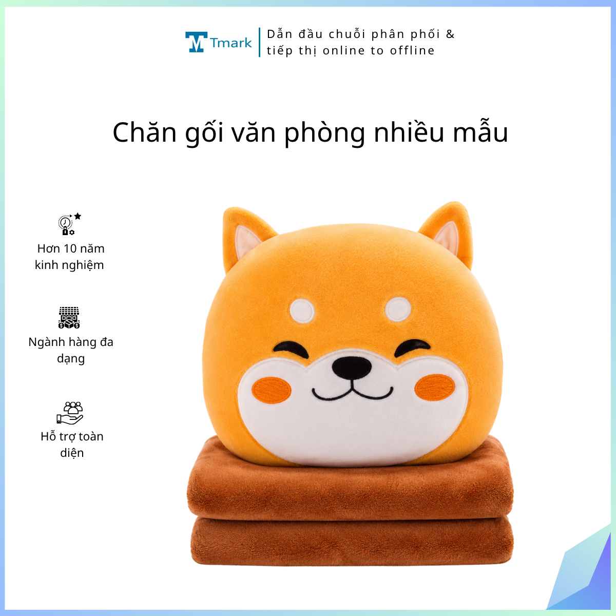 Chăn gối văn phòng nhiều mẫu (Kiện 100 cái)
