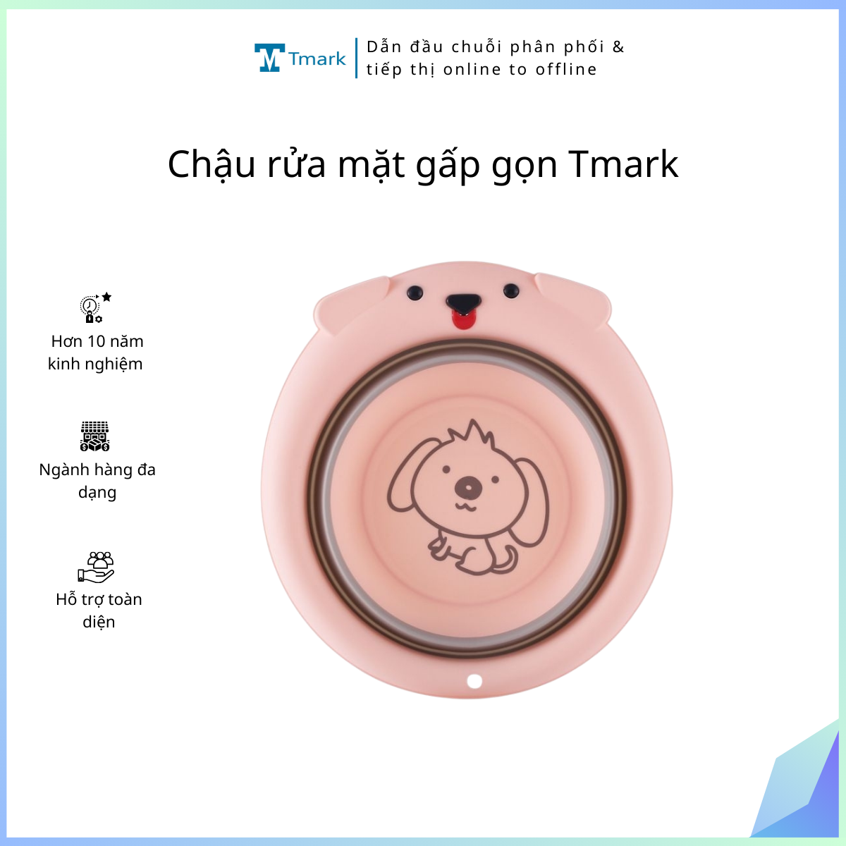Chậu rửa mặt gấp gọn Tmark (Kiện 100 cái)