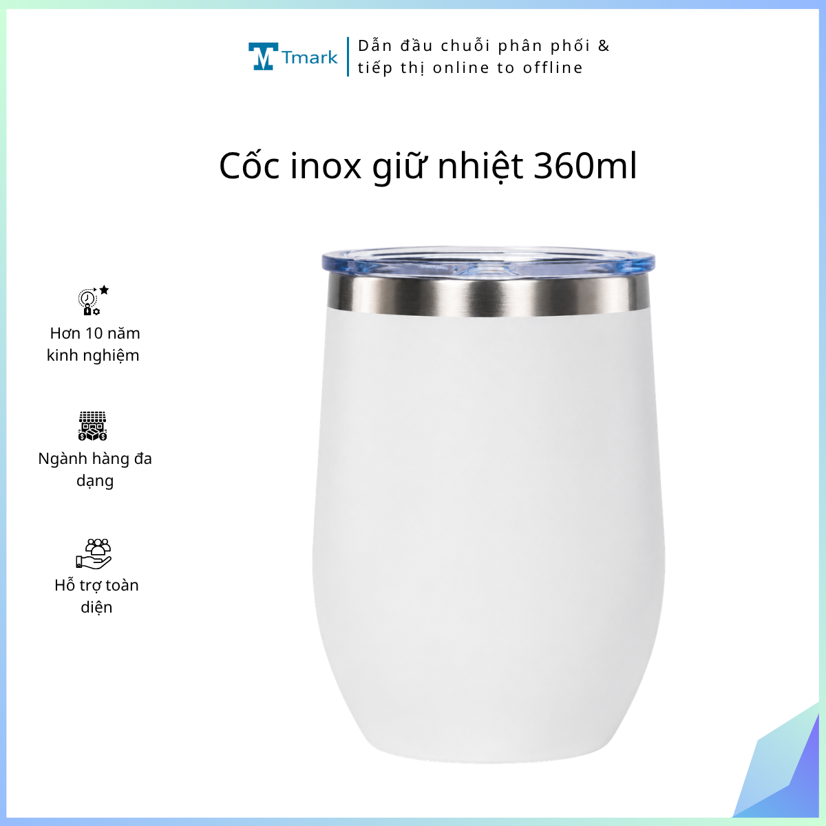 Cốc inox giữ nhiệt 360ml (Kiện 50 cái)