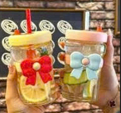 Cốc thủy tinh charm nơ 450ml (Kiện 68 chiếc) 2