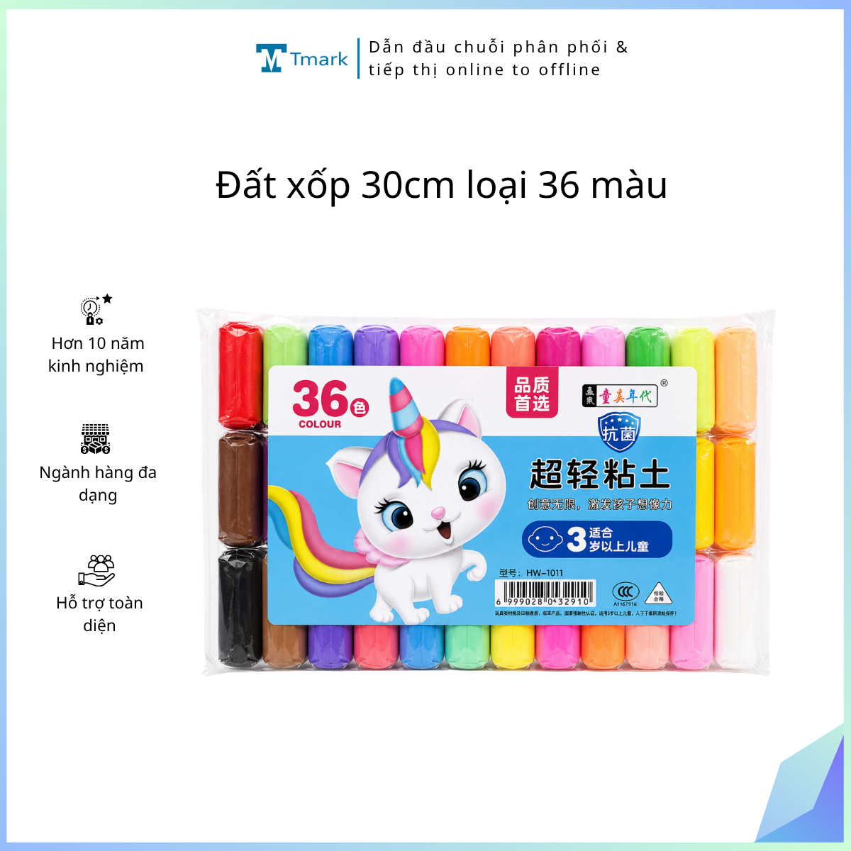 Đất xốp 30cm loại 36 màu (kiện 56 vỉ)