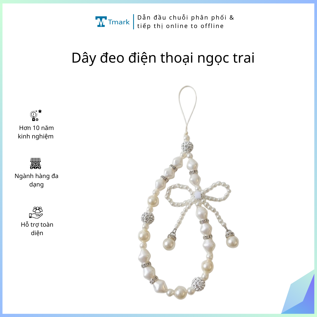 Dây đeo điện thoại ngọc trai (Kiện 120 cái)