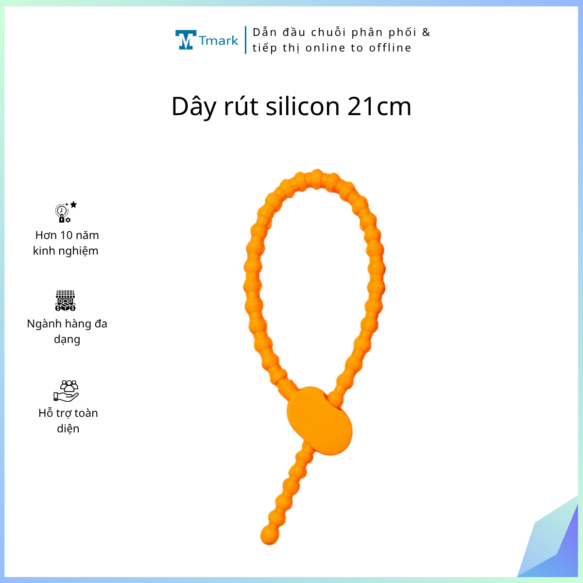 Dây rút silicon 21cm (Kiện 1000 Cái)