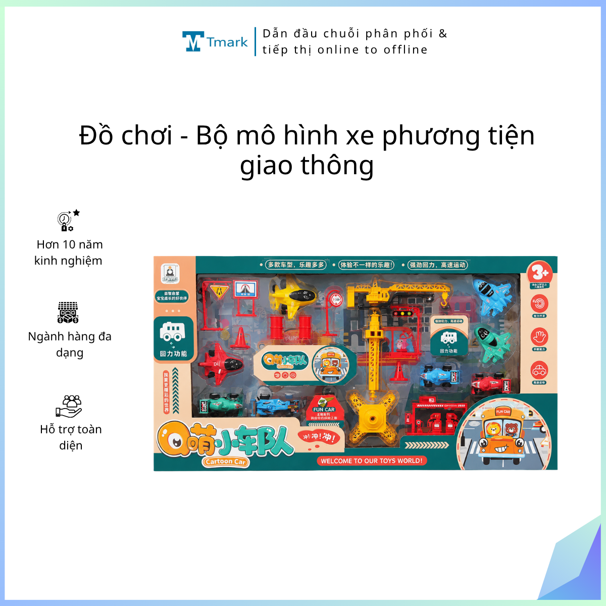 Đồ chơi - Bộ mô hình xe phương tiện giao thông ( Thùng 36 cái)