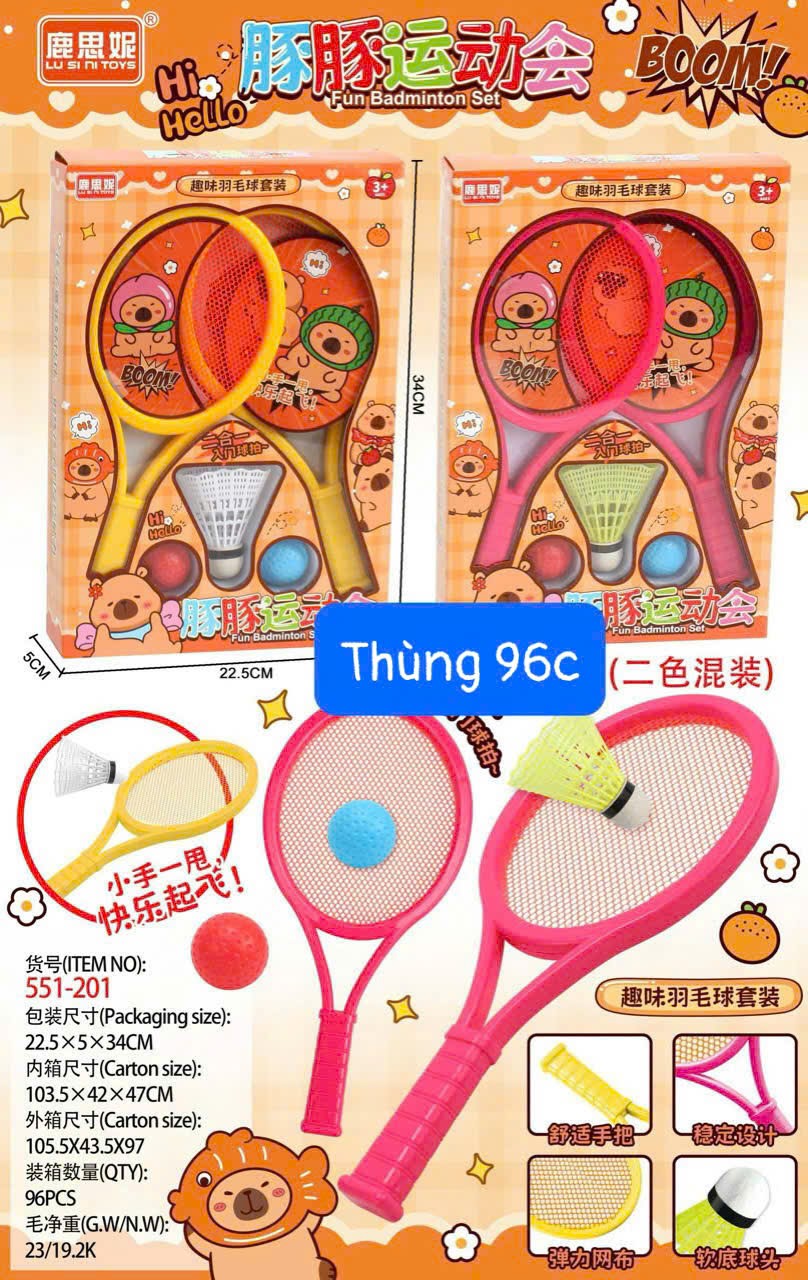 Đồ chơi - Bộ vợt cầu lông cho bé (Kiện 96 bộ) 2