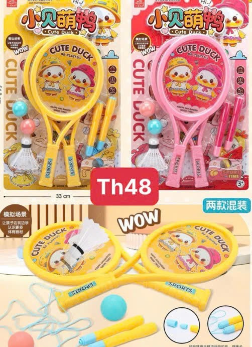 Đồ chơi - Bộ vợt cầu lông họa tiết con vịt (Kiện 48 cái)