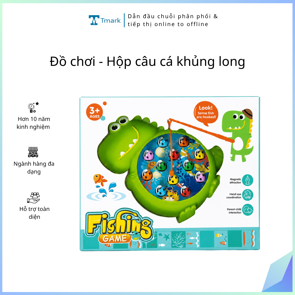 Đồ chơi - Hộp câu cá khủng long ( Kiện 120 cái)
