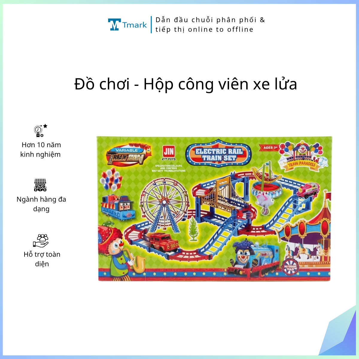 Đồ chơi - Hộp công viên xe lửa ( Kiẹn 50 cái)