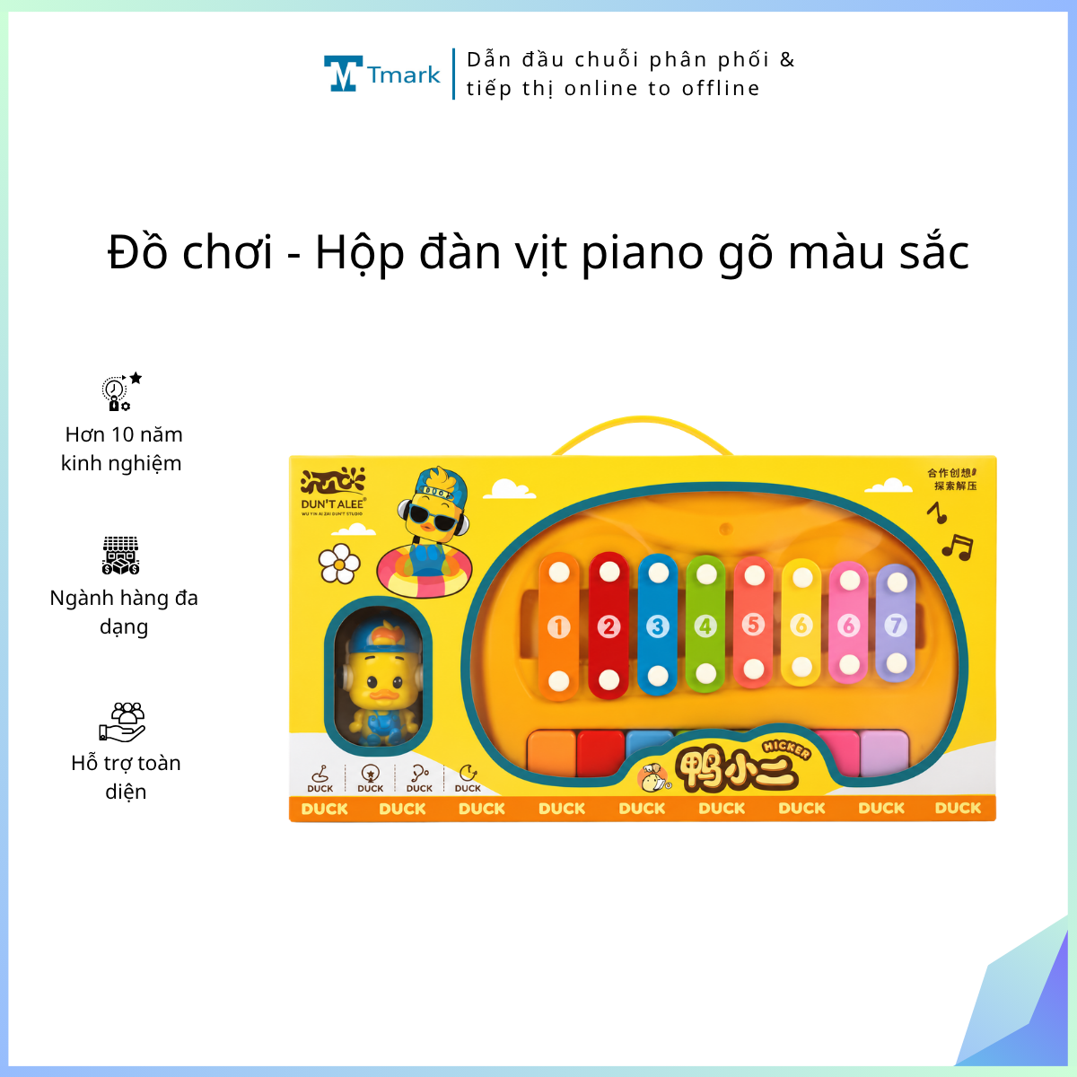 Đồ chơi - Hộp đàn vịt piano gõ màu sắc (Kiện 48 cái)