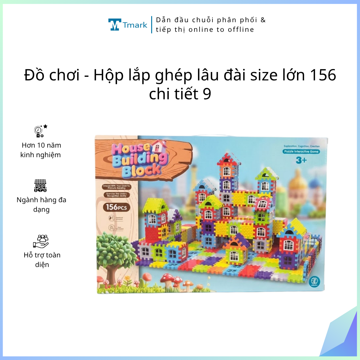 Đồ chơi - Hộp lắp ghép lâu đài size lớn 156 chi tiết 9 ( Kiện 50 bộ)