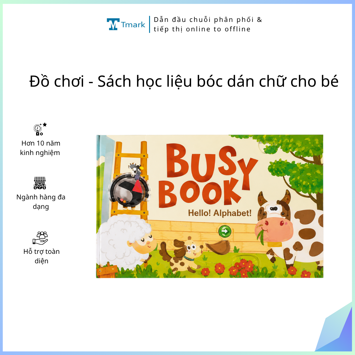 Đồ chơi - Sách học liệu bóc dán chữ cho bé ( Thùng 144 cái)