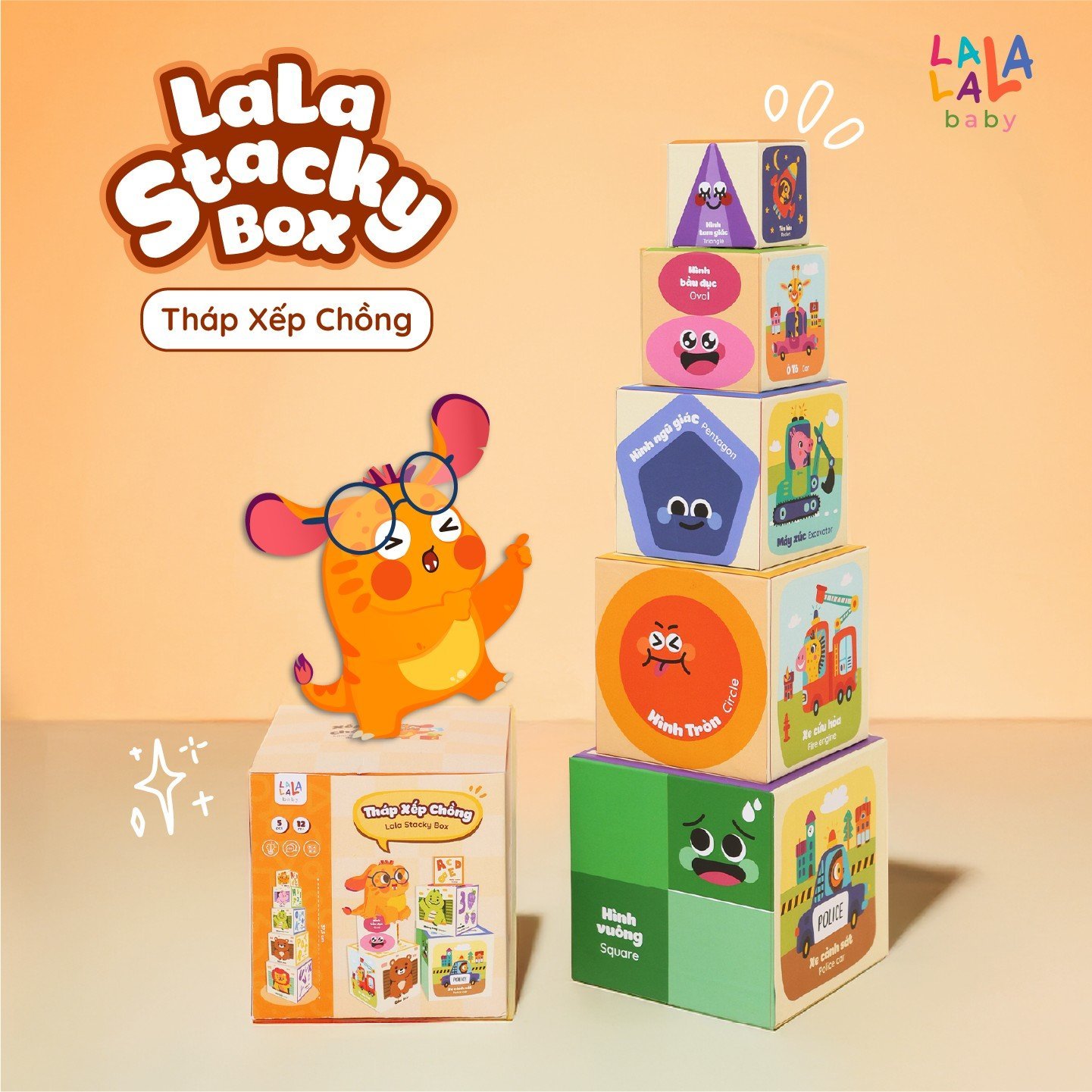 Đồ chơi - Tháp xếp chồng Lala Stacky Box (Thùng 36 cái) 2