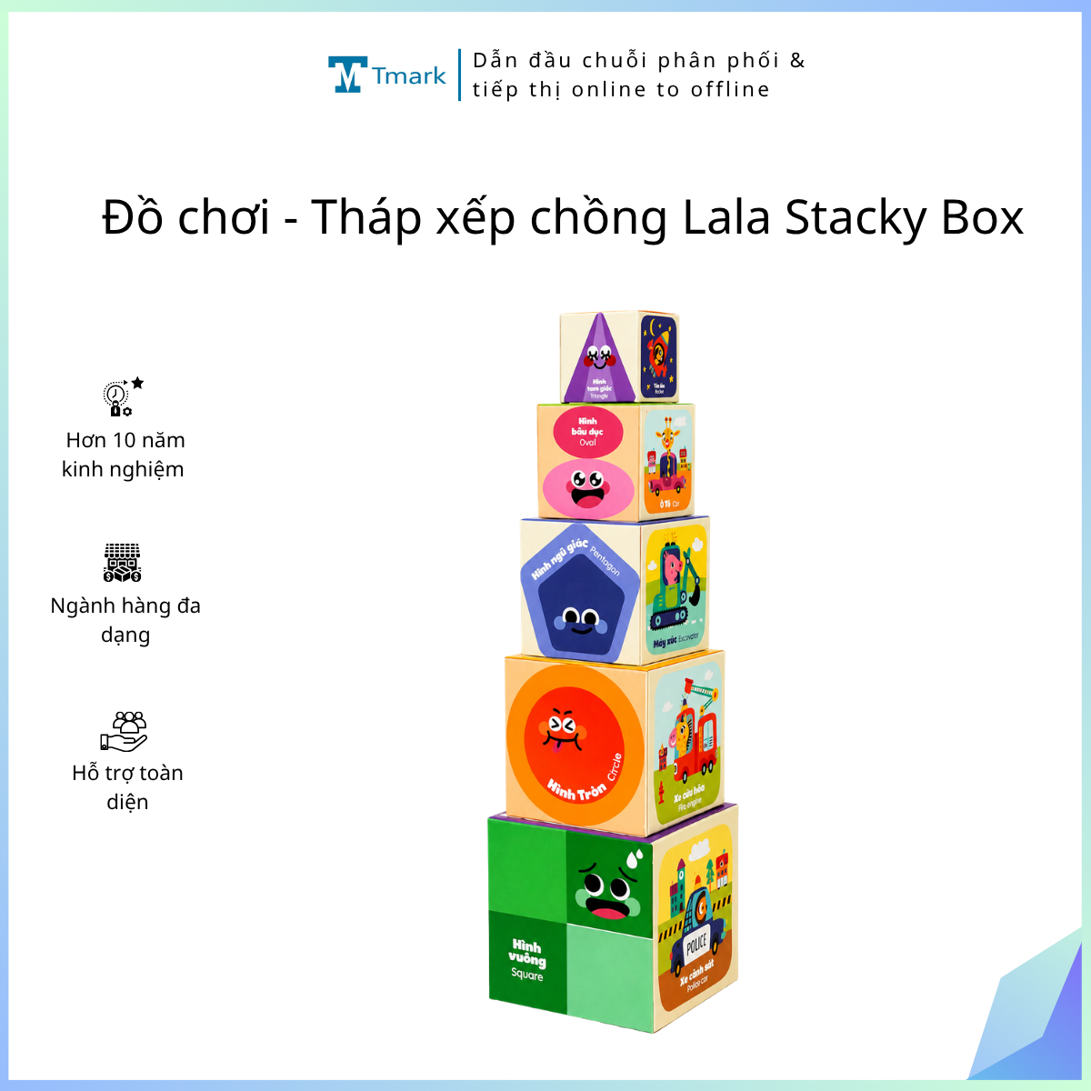Đồ chơi - Tháp xếp chồng Lala Stacky Box (Thùng 36 cái)