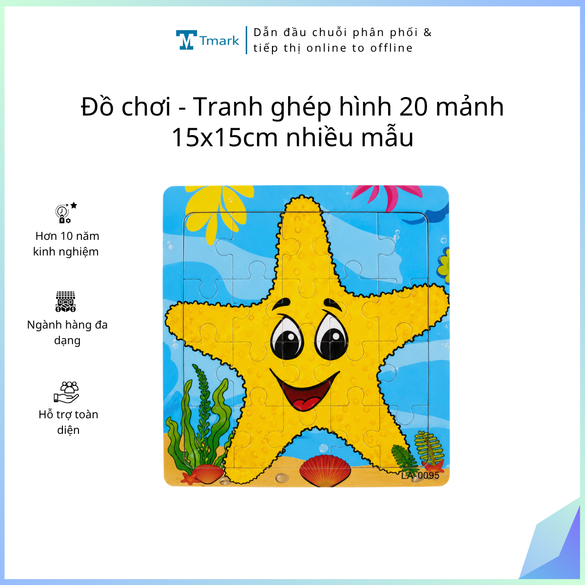 Đồ chơi - Tranh ghép hình 20 mảnh 15x15cm nhiều mẫu (Kiện 600 cái)
