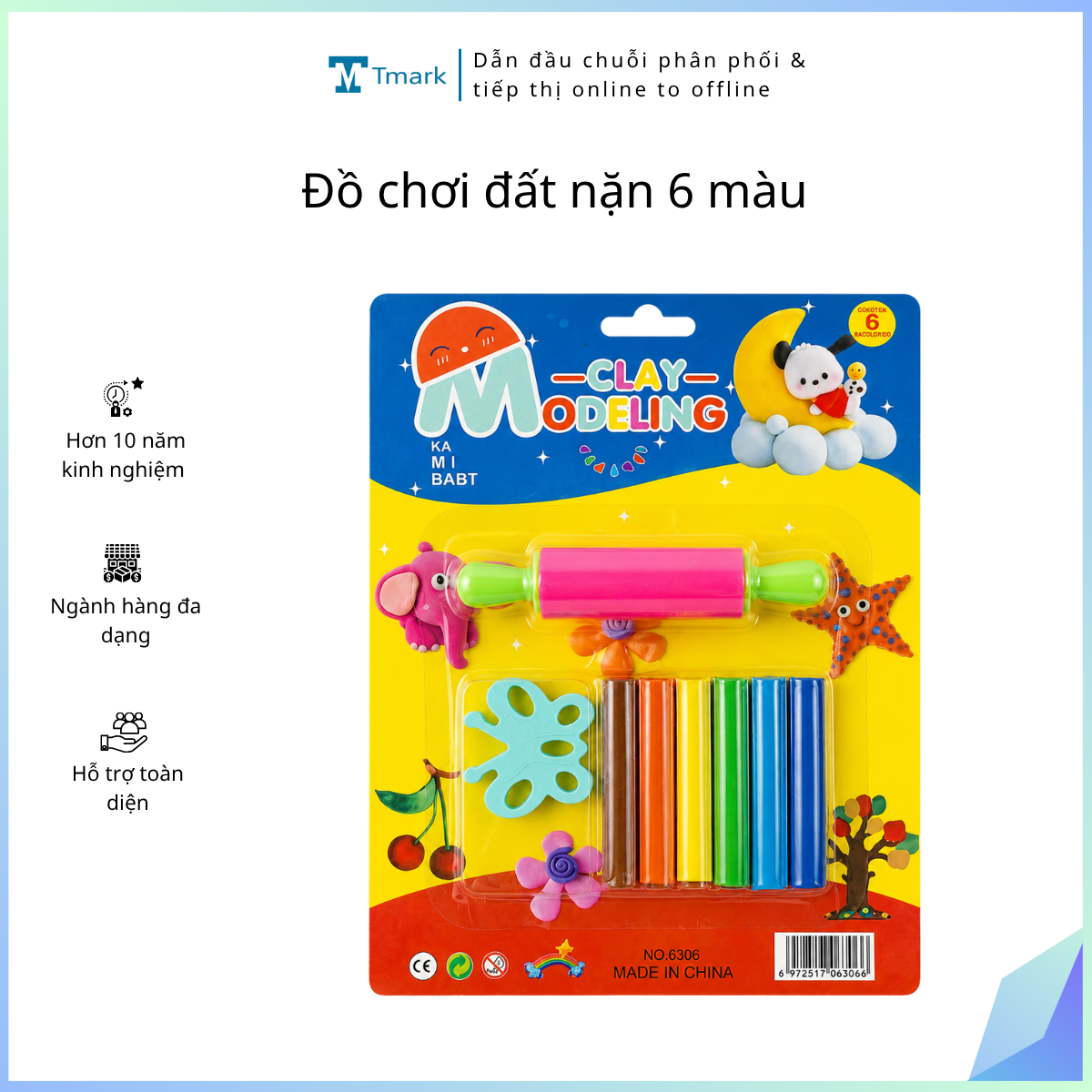 Đồ chơi đất nặn 6 màu ( Kiện 240 cái)