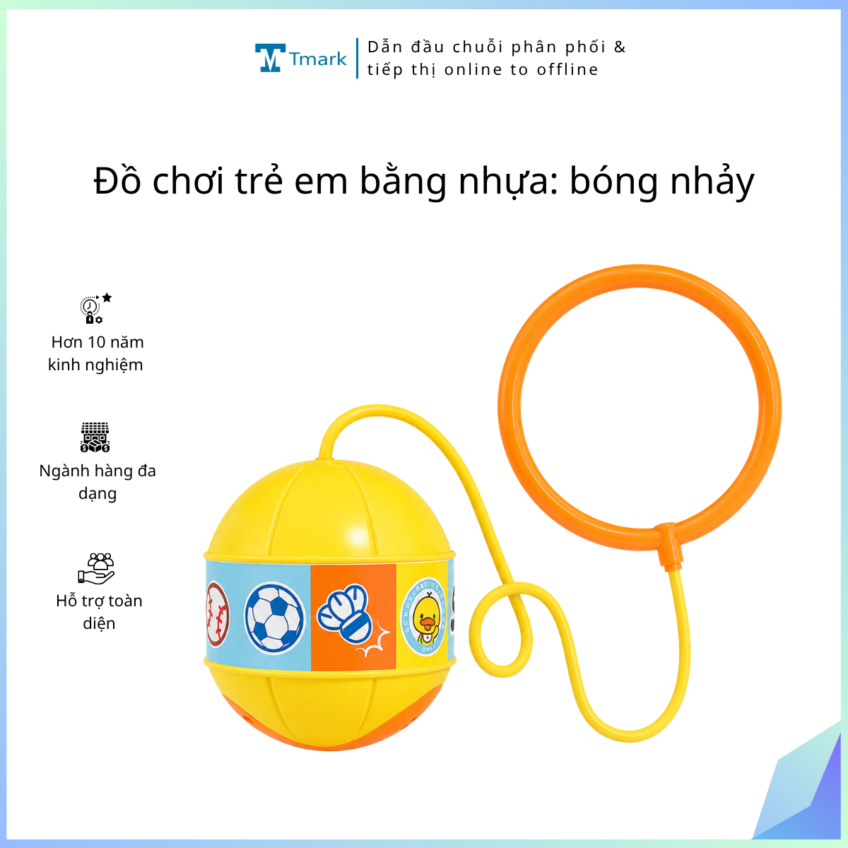 Đồ chơi trẻ em bằng nhựa: bóng nhảy, không dùng pin, model: TTQ­01, TTQ­02, KT(35*22)cm+/­10%. mới 100%