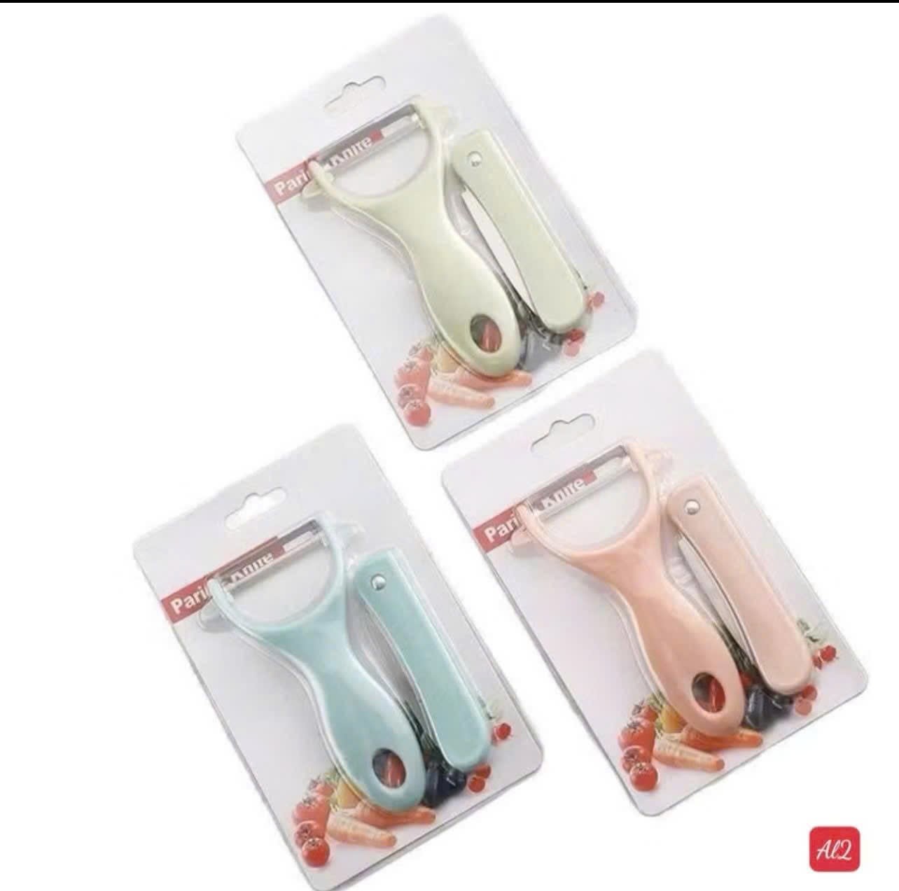 Đồ dùng nhà bếp: Bộ dao nạo rau củ quả làm bằng thép hợp kim,kết hợp nhựa