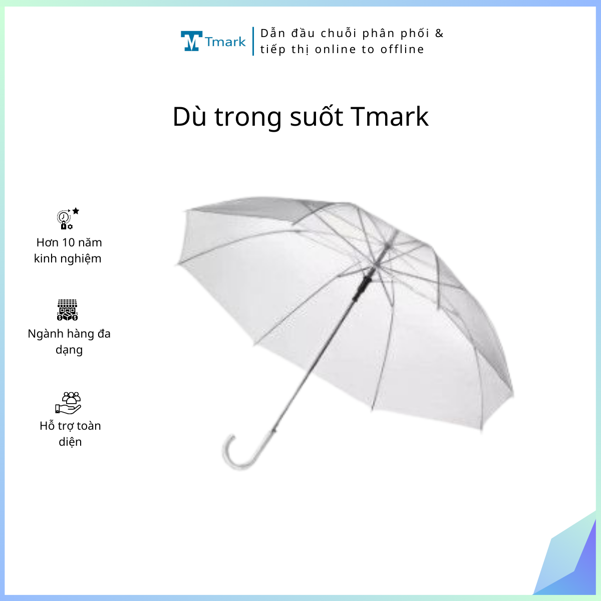 Dù trong suốt Tmark (Kiện 100 cái)