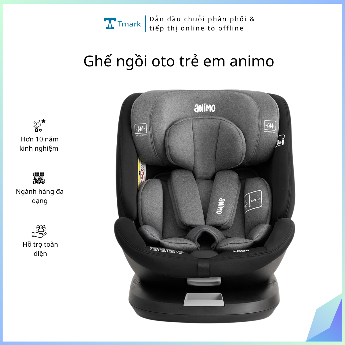 Ghế ngồi oto trẻ em animo (Kiện 1 cái)