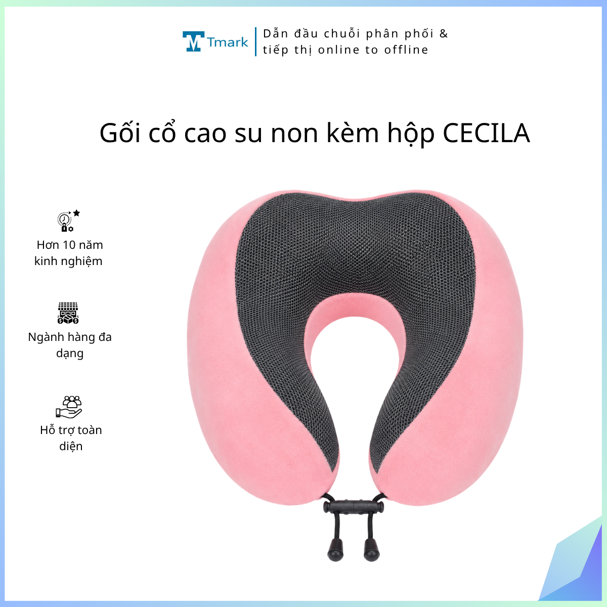 Gối cố cao su non kèm hộp CECILA 2