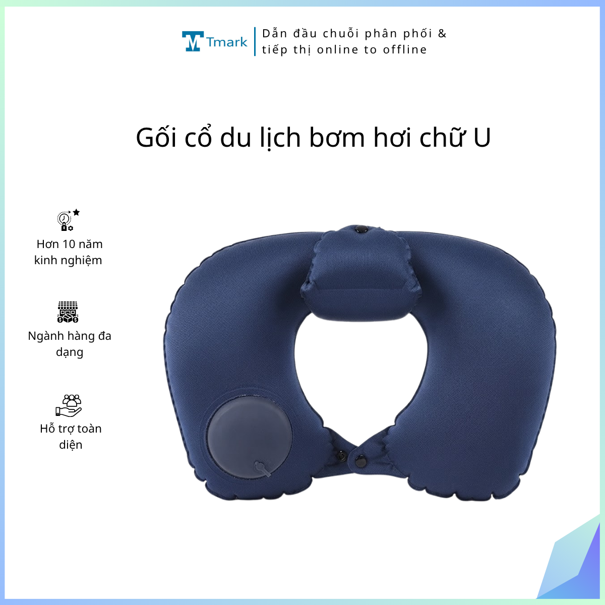 Gối cổ du lịch bơm hơi chữ U (Kiện 200 cái)