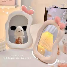 Gương để bàn viền sóng charm nơ (Kiện 72 cái) 2