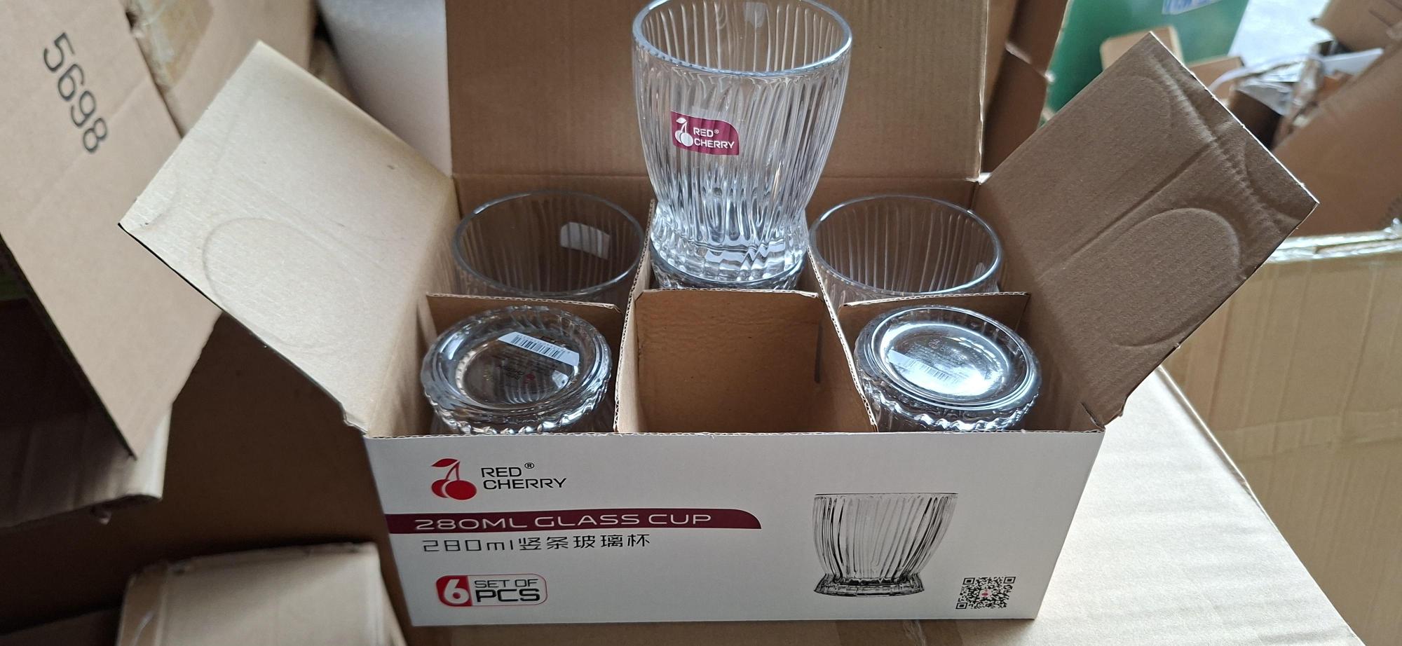 Hộp 6 cốc thủy tinh 8395JW (Kiện 12 bộ) 2
