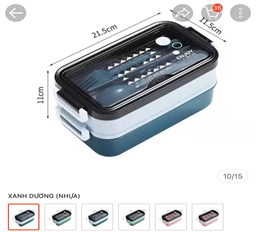 Hộp cơm 2 tầng kèm muỗng đũa ( kiện 24 cái) ( hàng nguyên kiện) 2