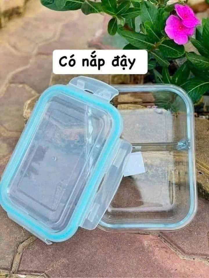 Hộp cơm thuỷ tinh tinh 2 ngăn ( kiện 24 hôp) 3