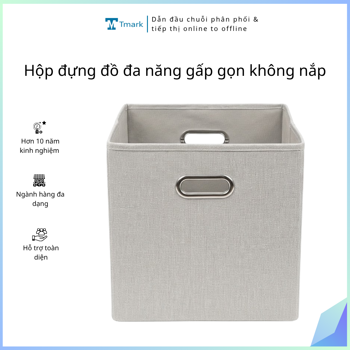 Hộp đựng đồ đa năng gấp gọn không nắp (Kiện 100 cái)