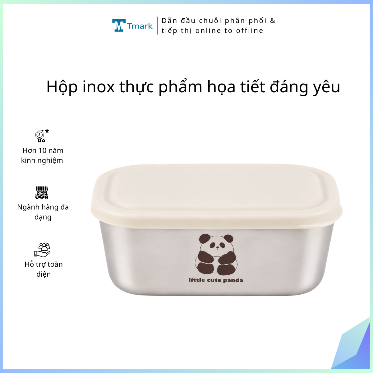 Hộp inox thực phẩm họa tiết đáng yêu Tmark