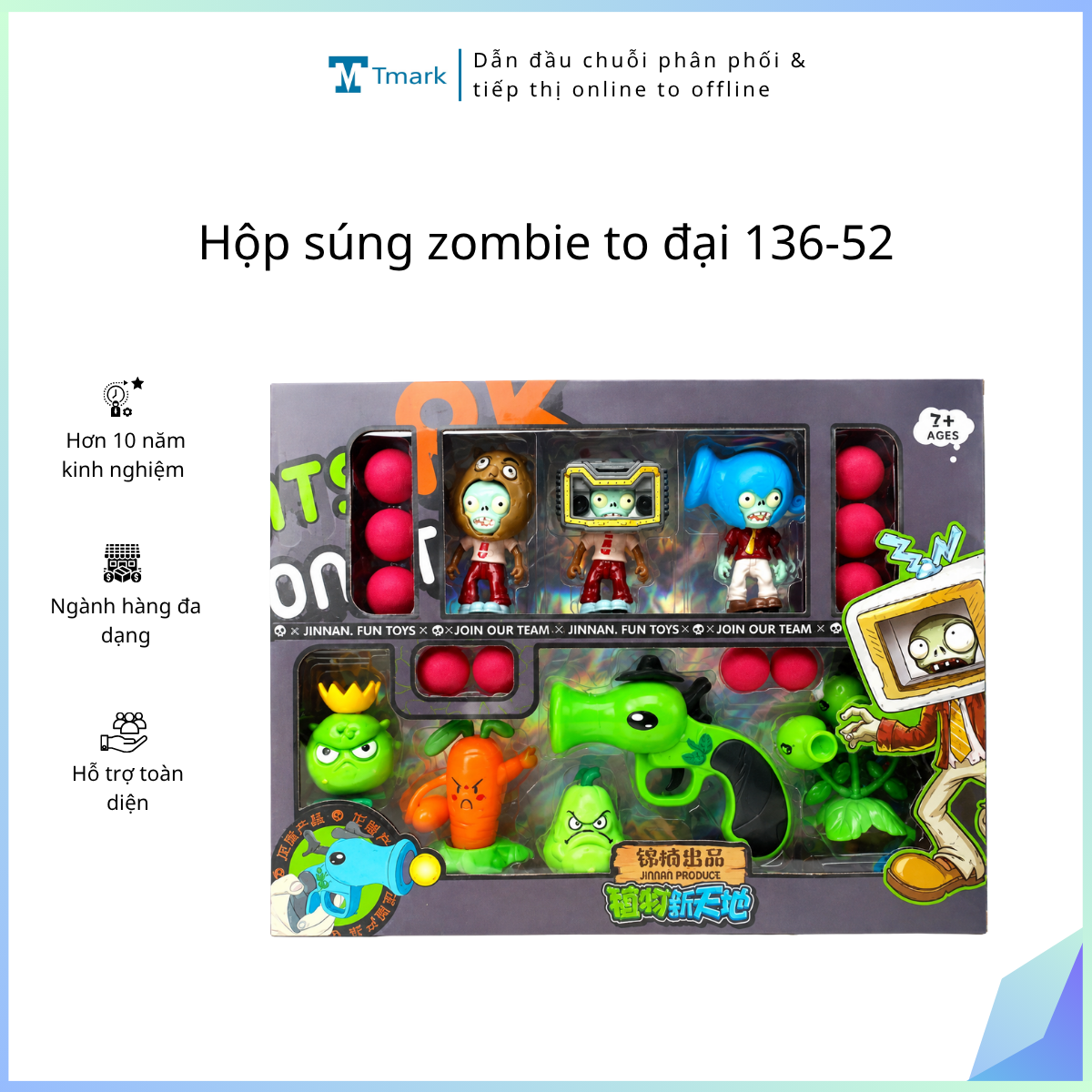 Hộp súng zombie to đại 136-52 (Kiện 50)