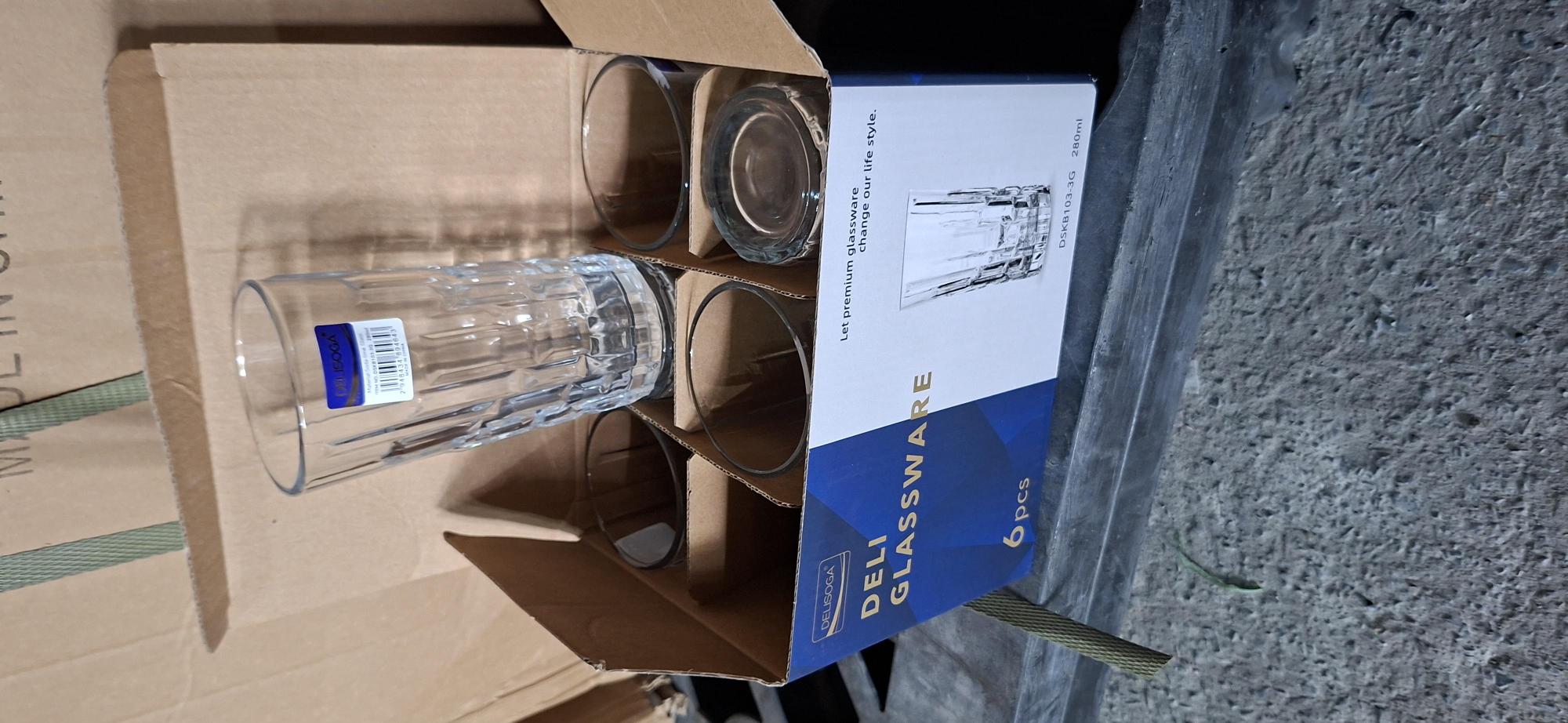 Inochi - Bộ 6 cốc thủy tinh Checked 280ml 2