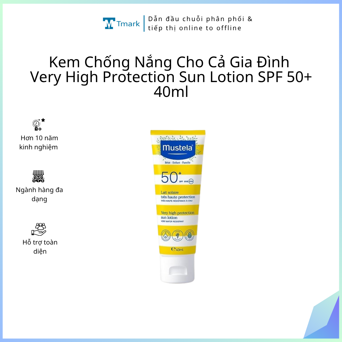 Kem Chống Nắng Cho Cả Gia Đình Very High Protection Sun Lotion SPF 50+ 40ml ( Kiện 50 tuýp)