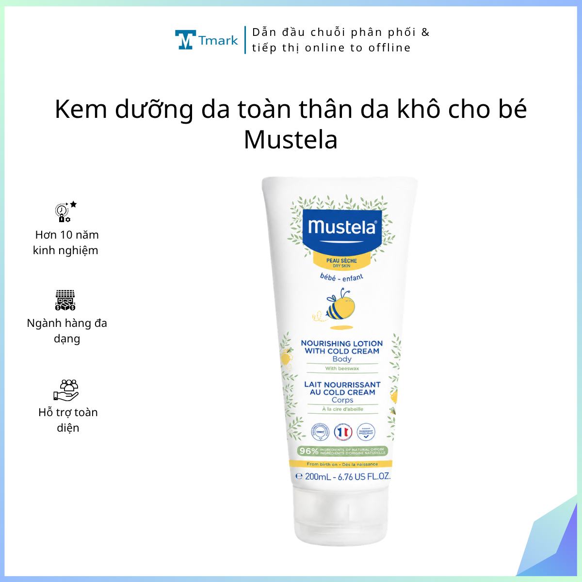 Kem dưỡng da toàn thân da khô cho bé Mustela