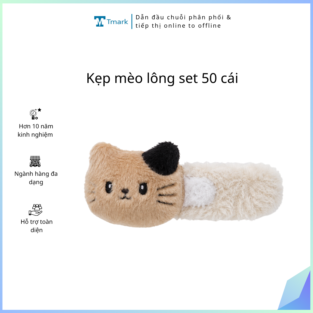 Kẹp mèo lông set 50 cái